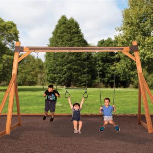 Free-Standing Swing Beam with Belt Swings and Trapeze